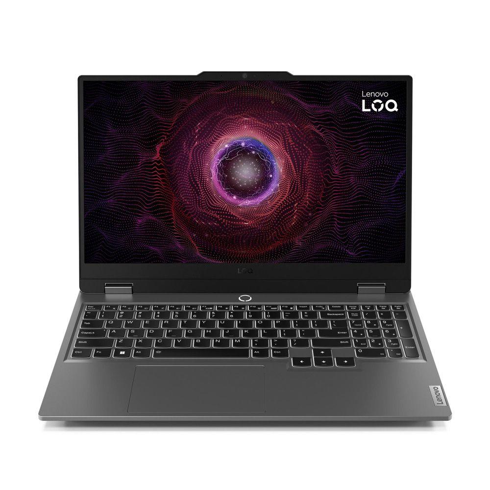 Lenovo LOQ 15AHP9 Игровой ноутбук 15.6", AMD Ryzen 7 8845HS, RAM 16 ГБ, SSD, NVIDIA GeForce RTX 4060 (8 Гб), Без системы, (83DX00BJRK), серый, Русская раскладка