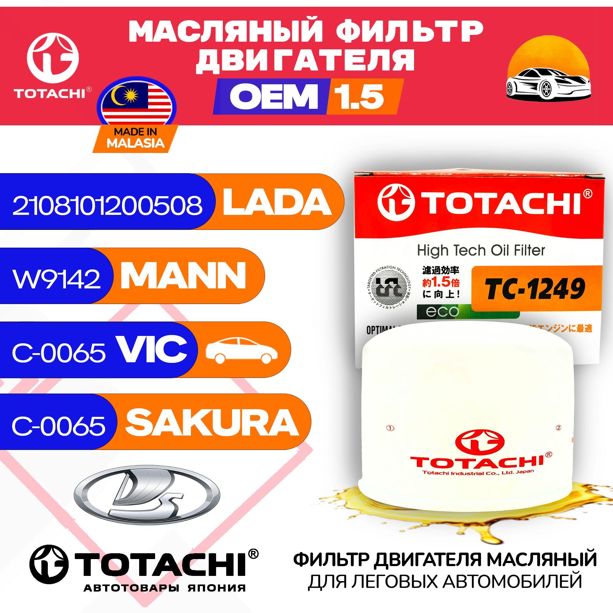 Фильтр TOTACHI масляный LADA FORD DATSUN TC-1249