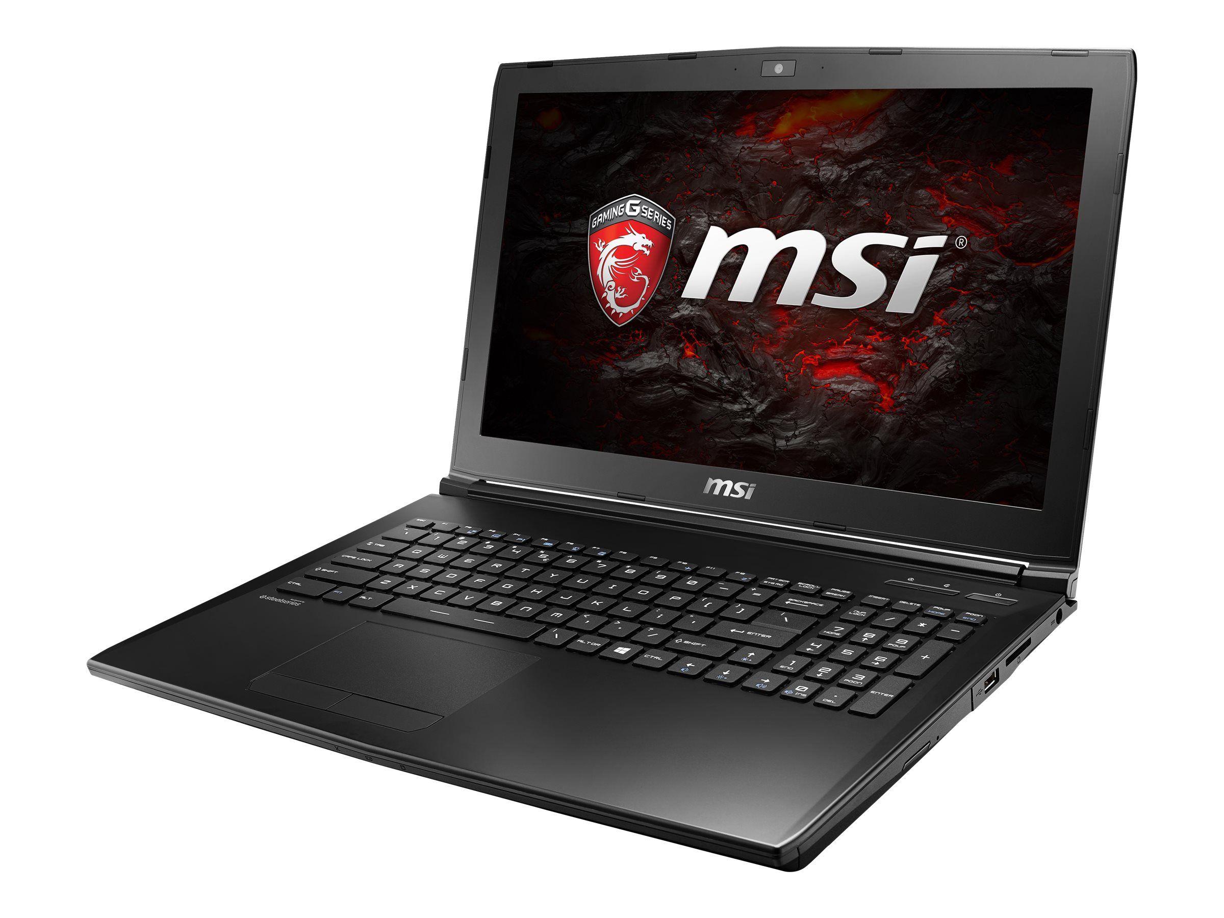 MSI NOT-MSI-160 Игровой ноутбук 15.6", Intel Core i5-7300HQ, RAM 8 ГБ, SSD 256 ГБ, NVIDIA GeForce GTX 1050 (2 Гб), Windows Home, черный, Английская раскладка