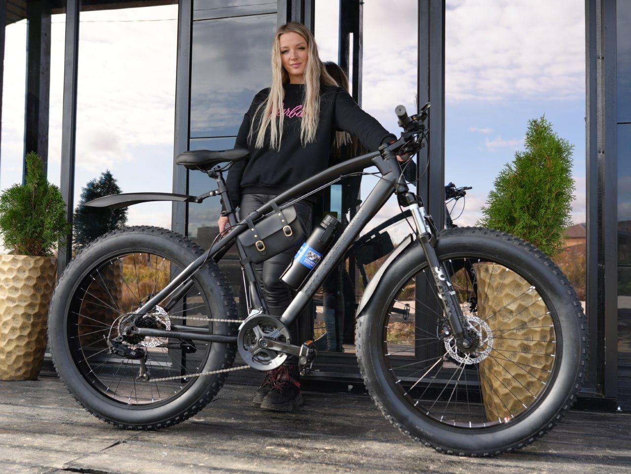 Велосипед горный Richiesto FatBike 26" колёса, Рама 21.8", Черный