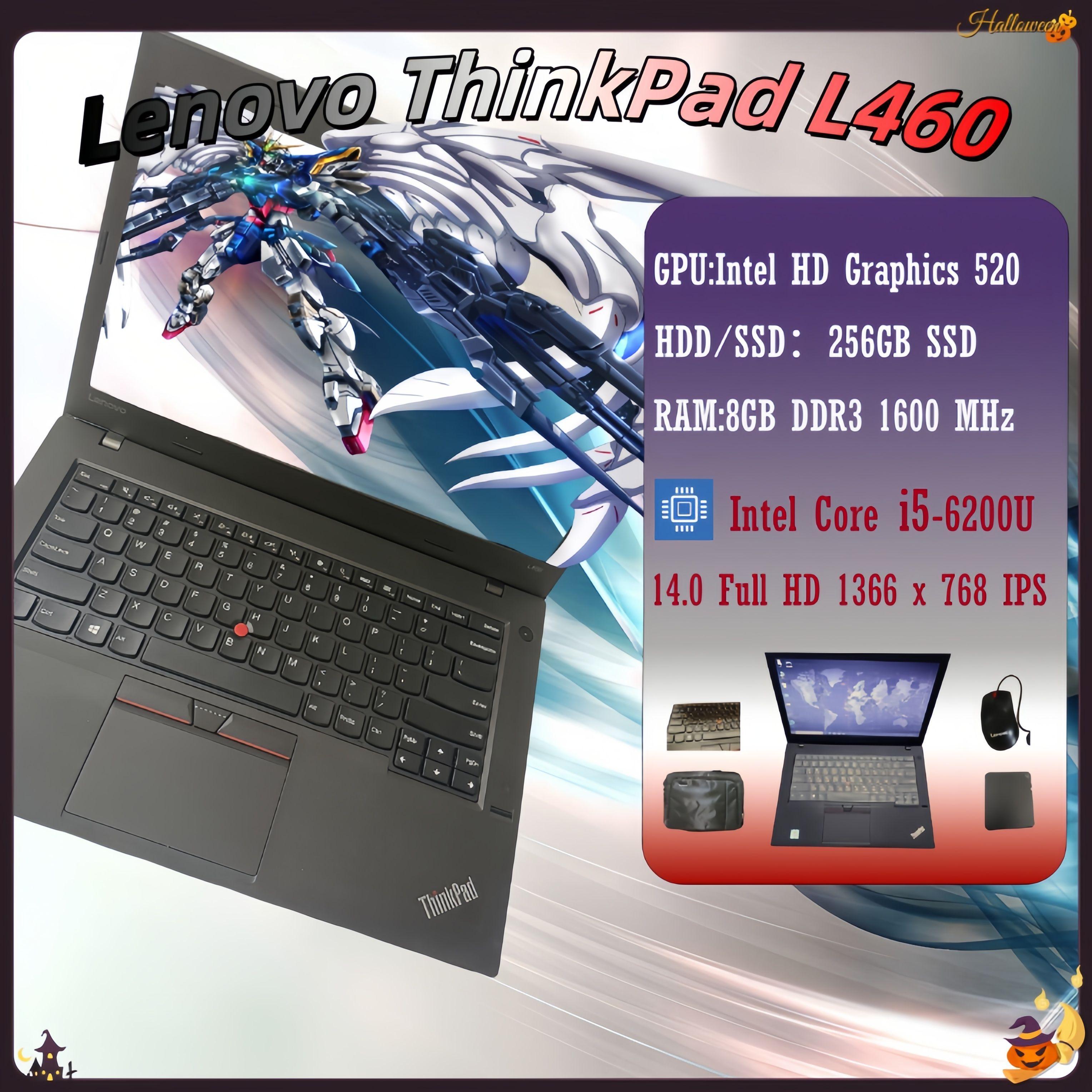 Lenovo Lenovo ThinkPad L460-1366x768 Ноутбук 14", Intel Core i5-6200U, RAM 8 ГБ, SSD, AMD Radeon 520 (2 Гб), Windows Pro, черный, Русская раскладка