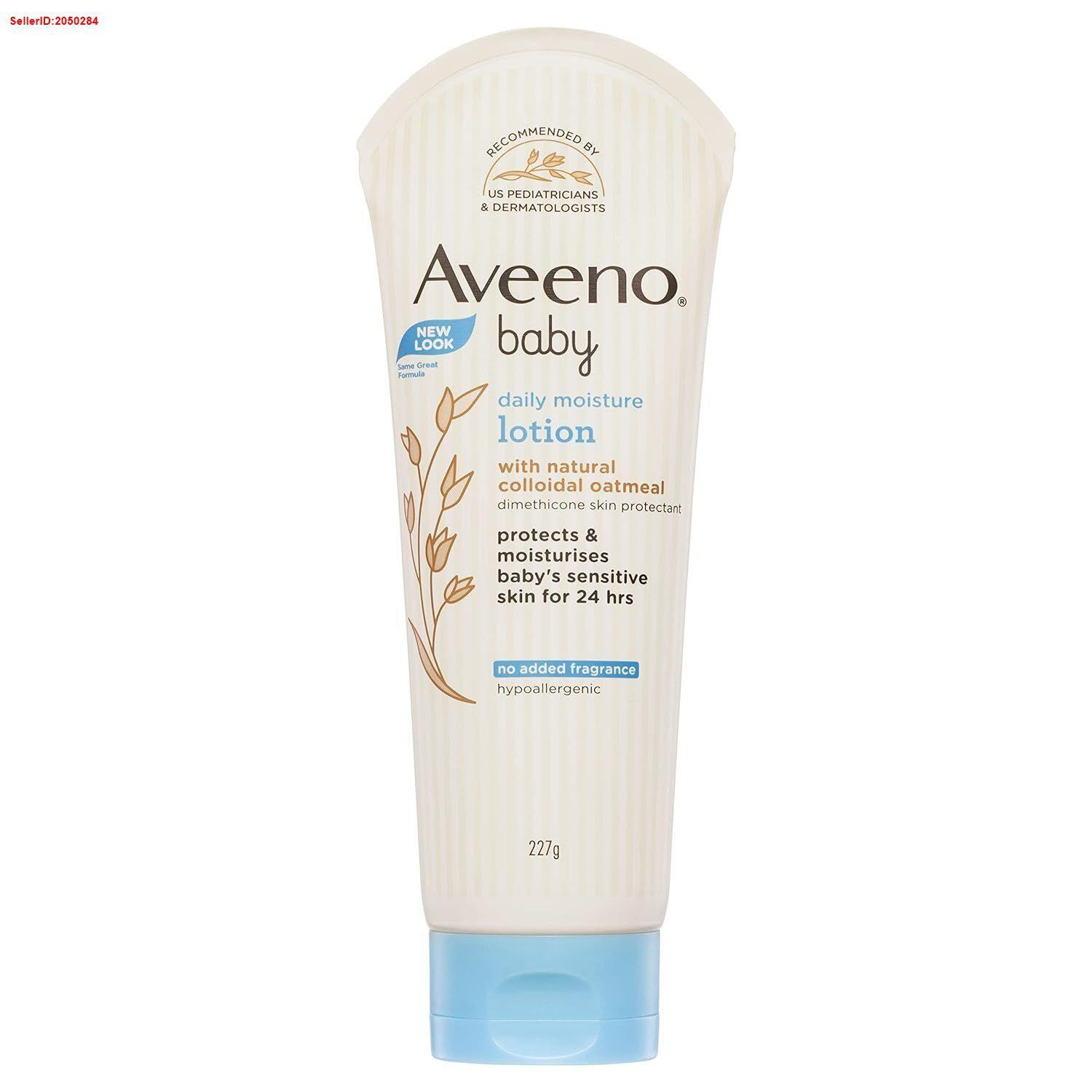 Aveeno Baby Daily Moisture Lotion Детский ежедневный лосьон увлажняющий гипоаллергенный с натуральной овсянкой для чувствительной кожи малыша, 227г