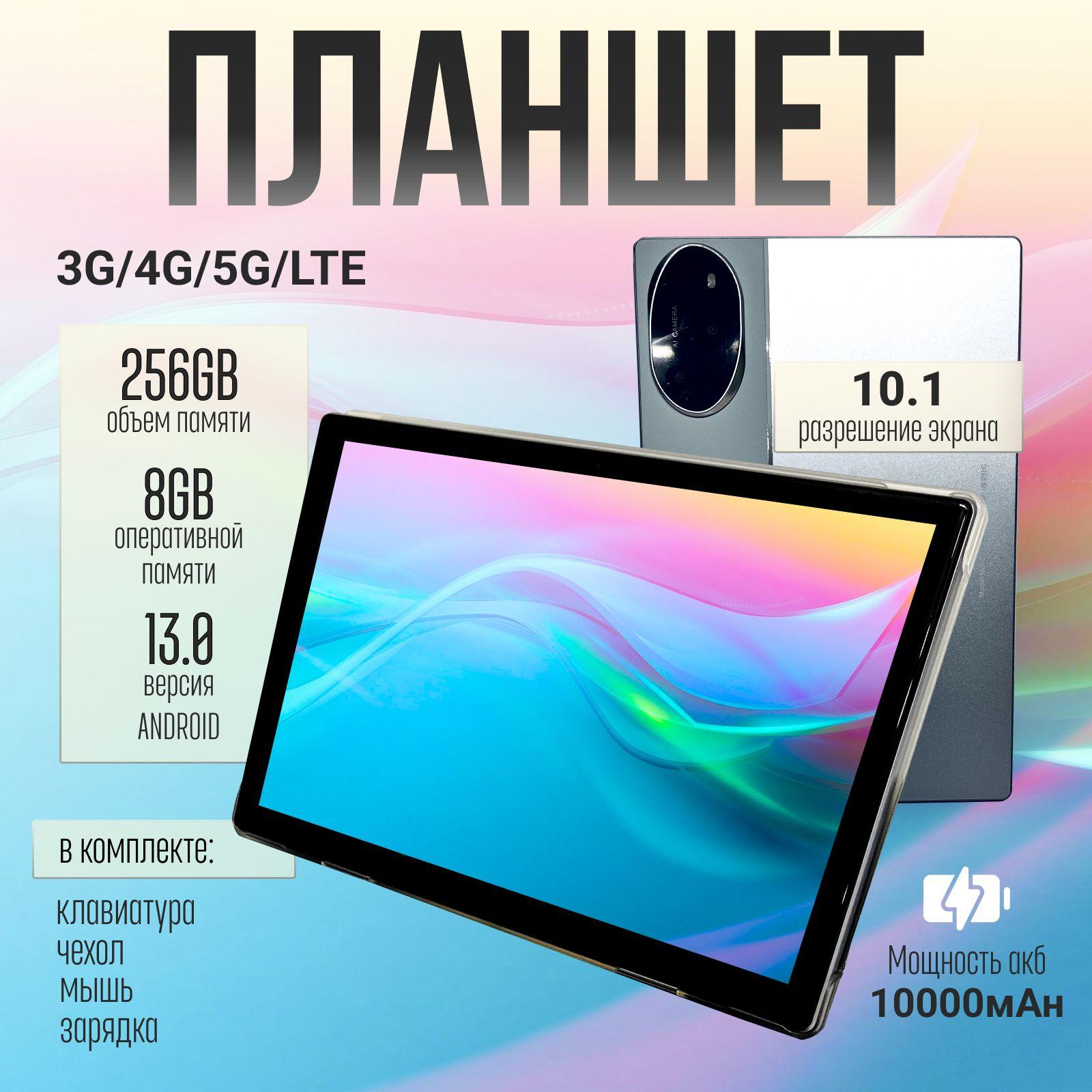 MiKa Планшет CK100, 10.1" 8 ГБ/256 ГБ, голубой