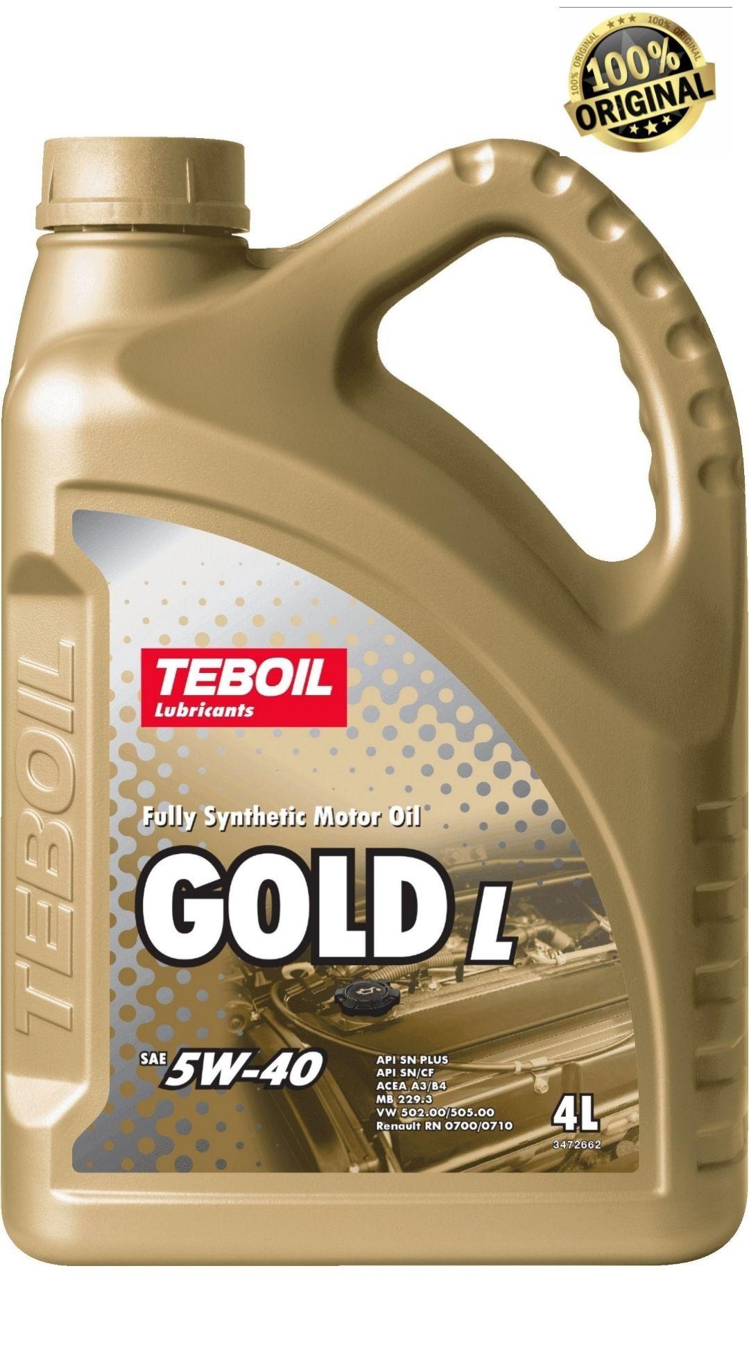 TEBOIL 5W-40 Масло моторное, Синтетическое, 4 л