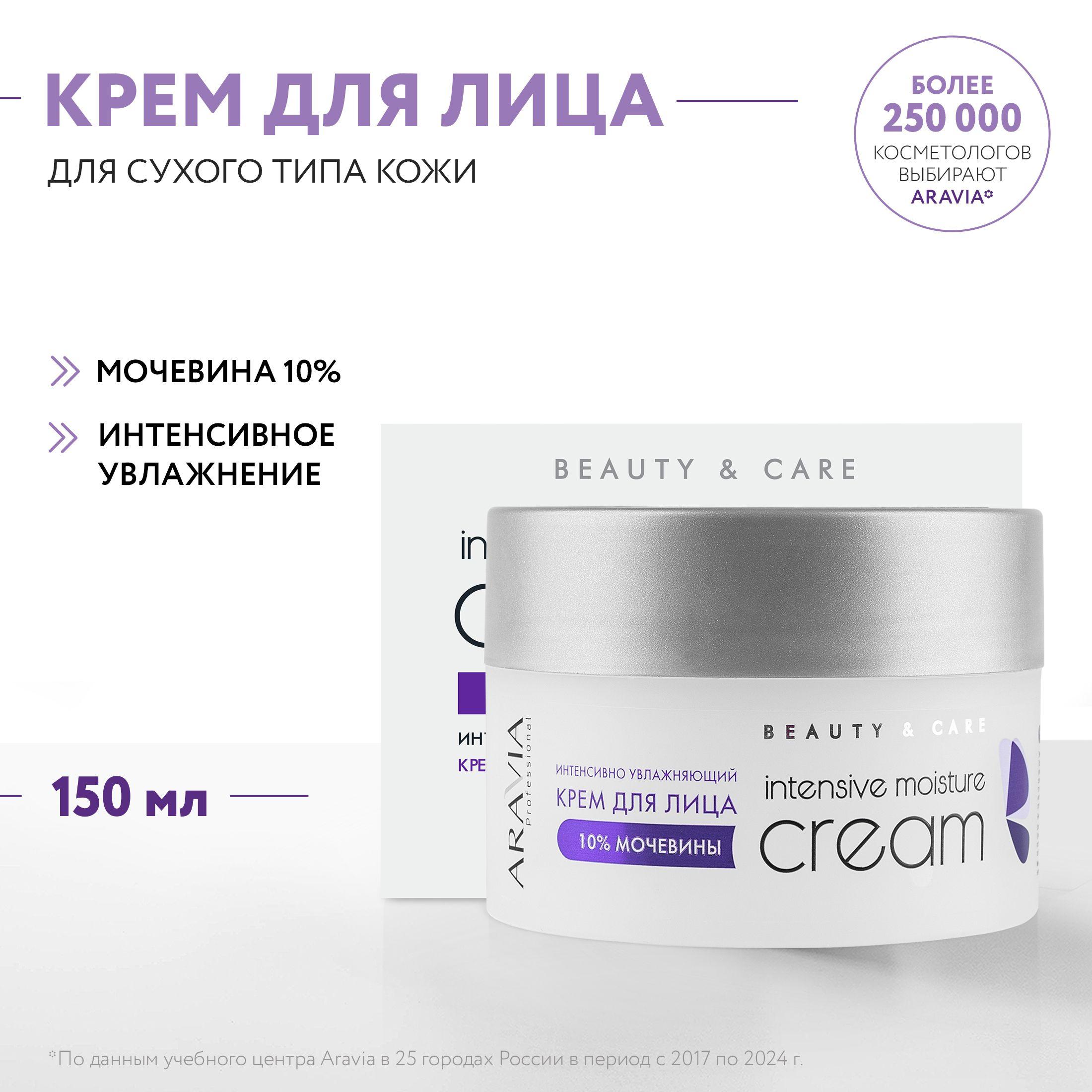 ARAVIA Professional Крем для лица интенсивно увлажняющий Intensive Moisture с мочевиной (10%), 150 мл