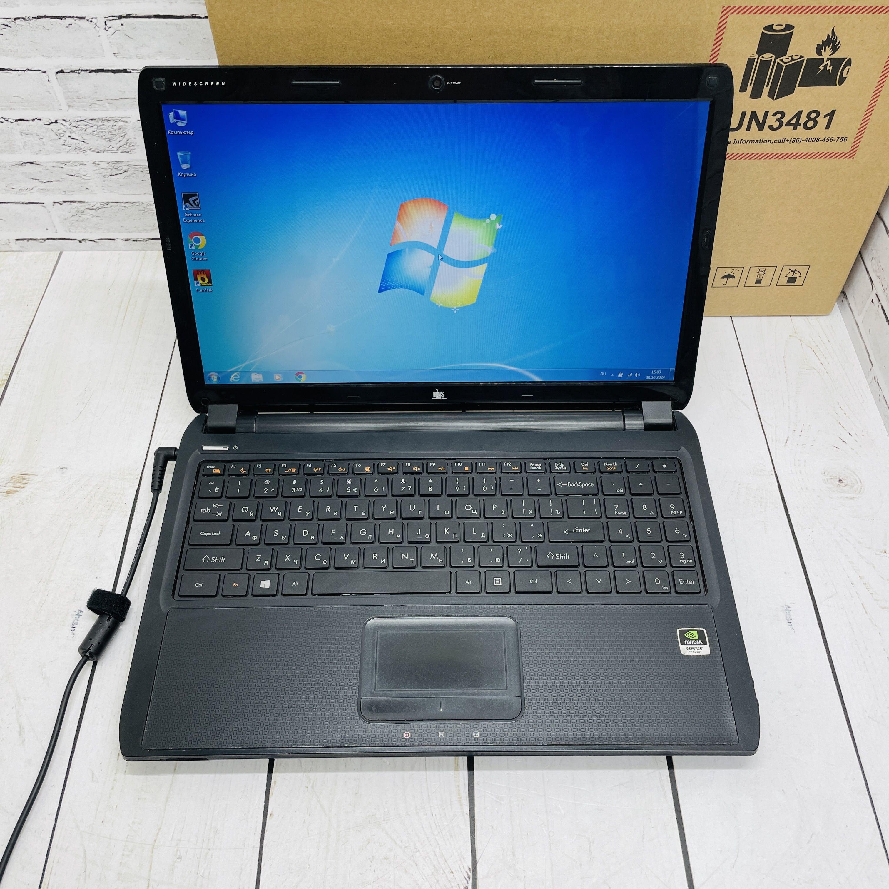 DNS TWH11, Intel Core i5-2410M, GeForce GT520M Игровой ноутбук 15.6", RAM 8 ГБ, SSD, Windows Pro, Русская раскладка