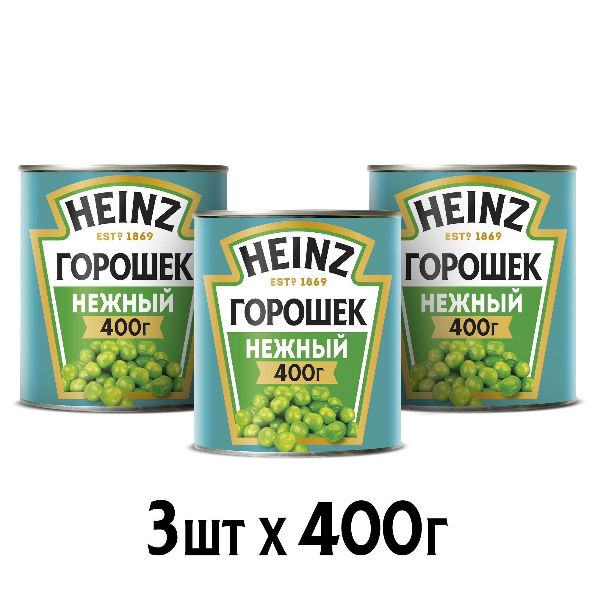 Горошек зеленый Heinz, 400 г х 3 шт