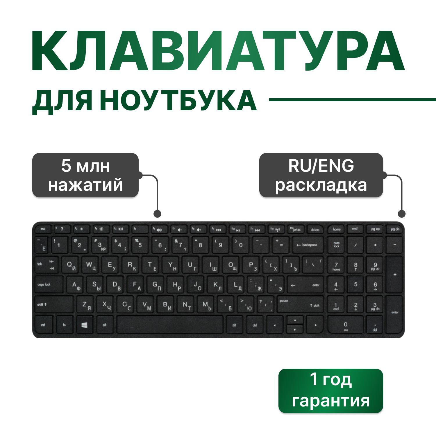 Клавиатура для HP 250 G3, 15-S, 250 G2, 255 G3, Pavilion 15-e, 15-r, 15-d, 15-g и др