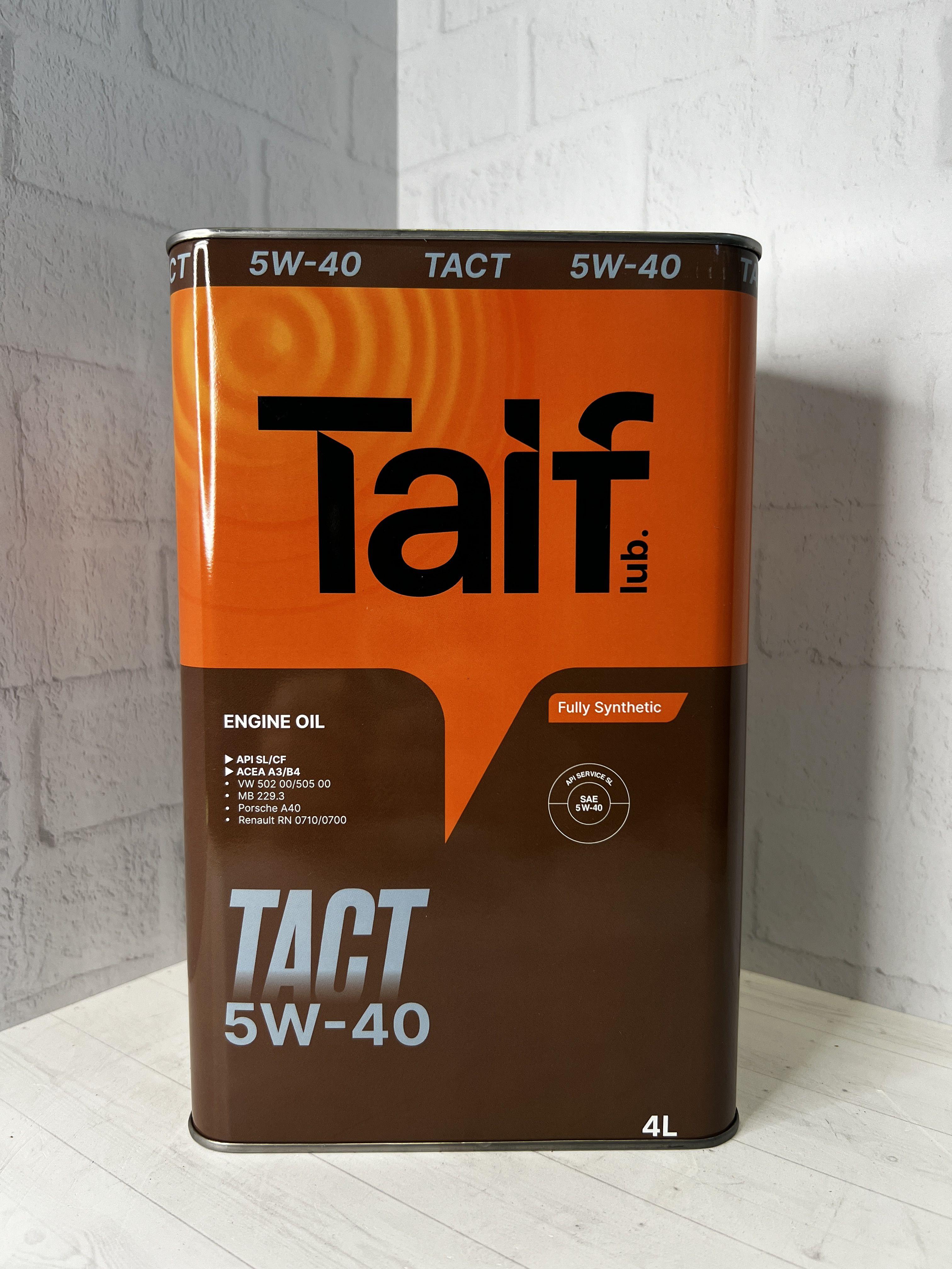 TAIF tact, a3/b4 5W-40 Масло моторное, Синтетическое, 4 л