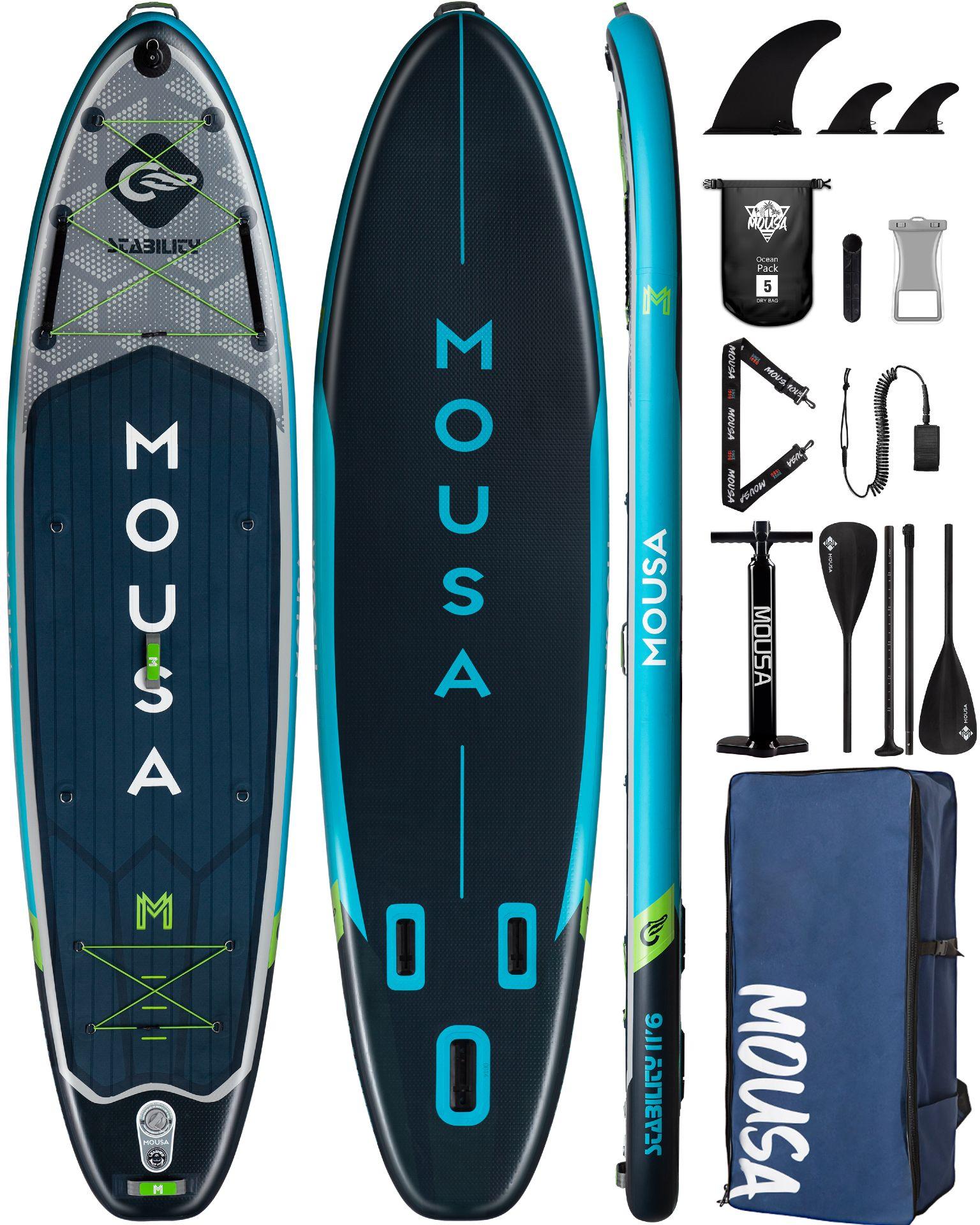 Надувная двухслойная SUP-доска MOUSA 2023 NEW 11'6'' 350-86-15cm / Двустороннее весло в комплекте / Сап доска для серфинга и отдыха на воде