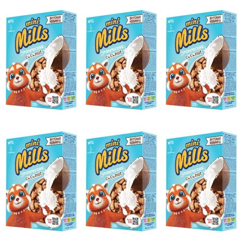 Mini Mills Подушечки с кокосовой начинкой, 200г, 6шт