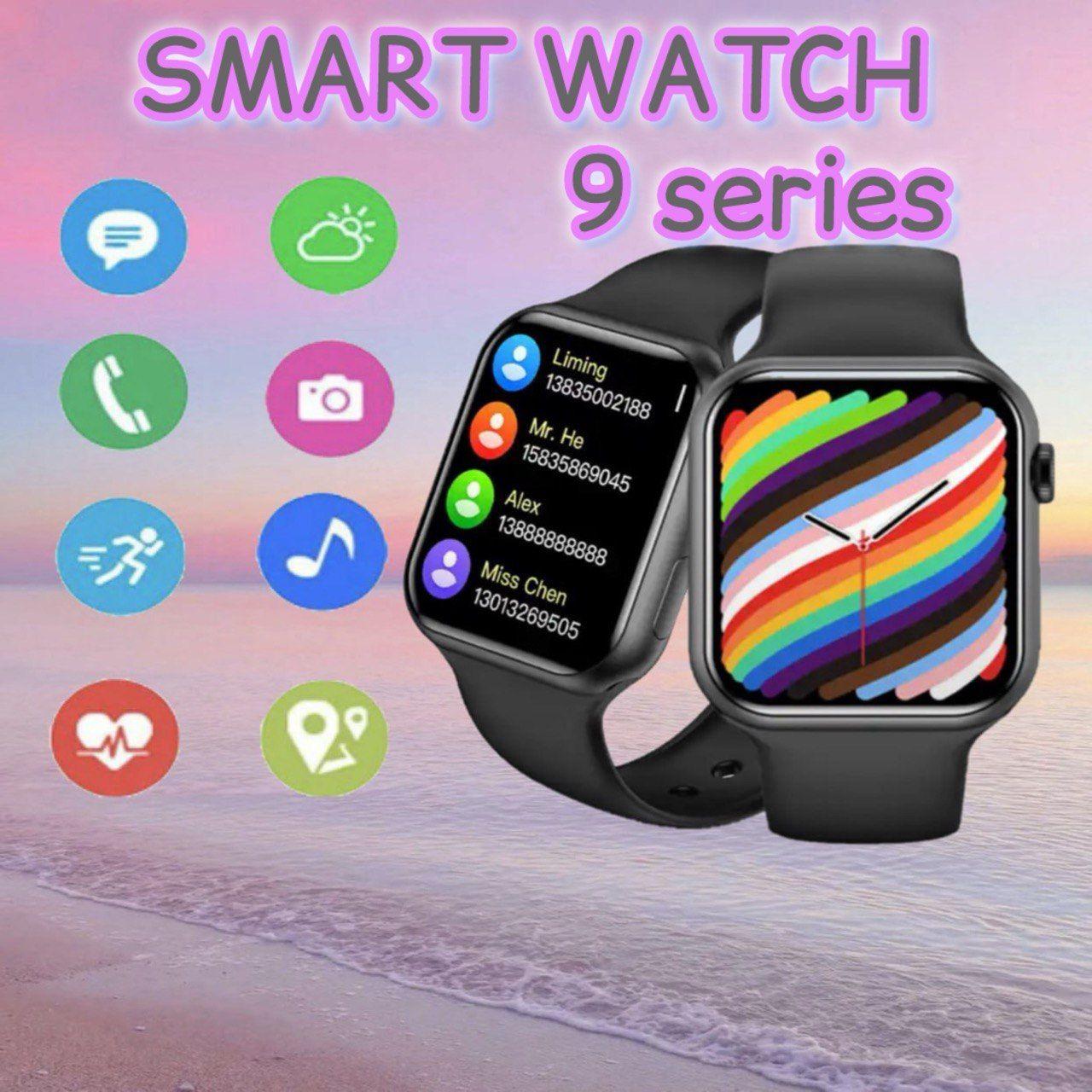 Смарт часы черные Smart Watch 9 Series Black Умные часы