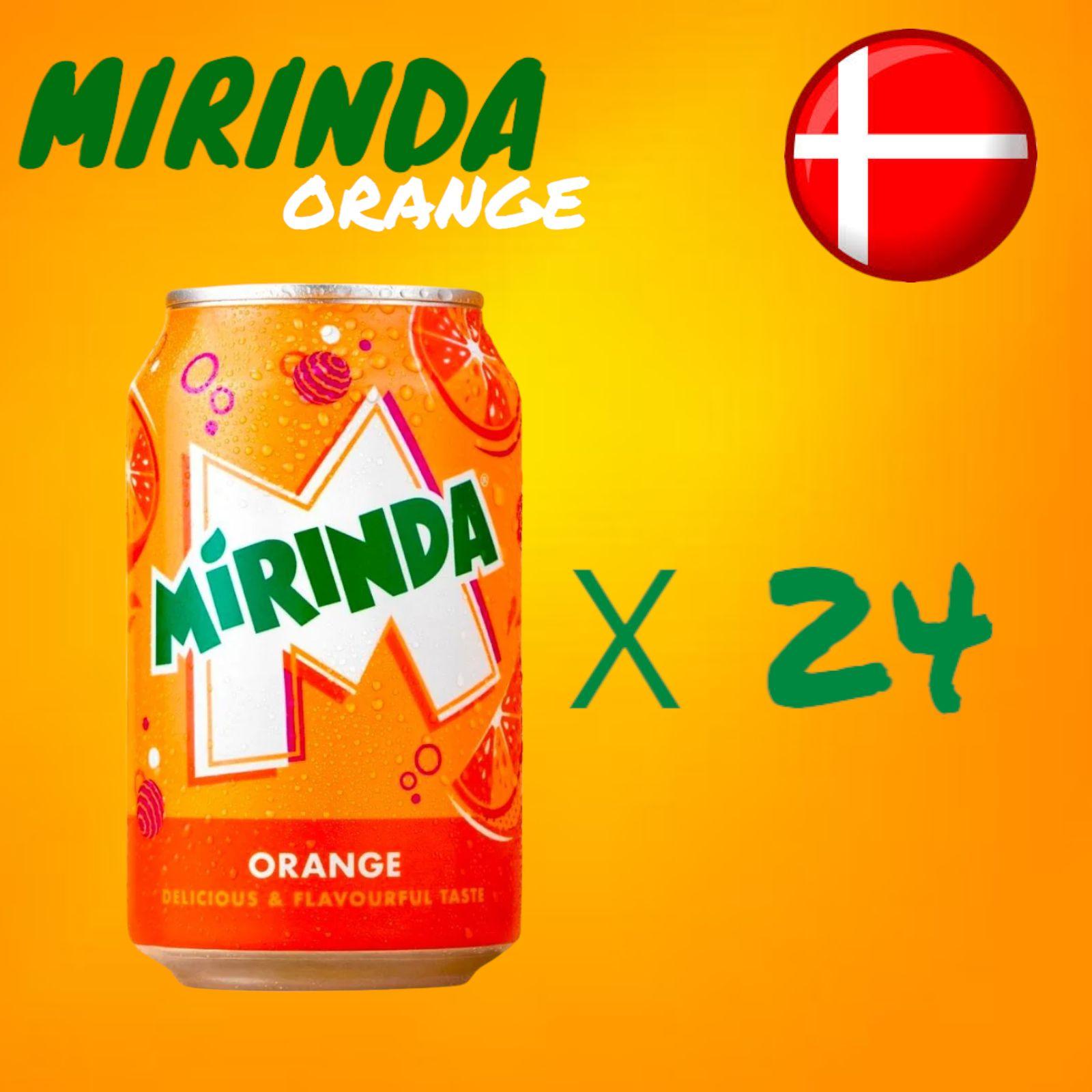 Газированный напиток Mirinda Orange (Миринда Апельсин), 330 мл * 24 шт, Дания