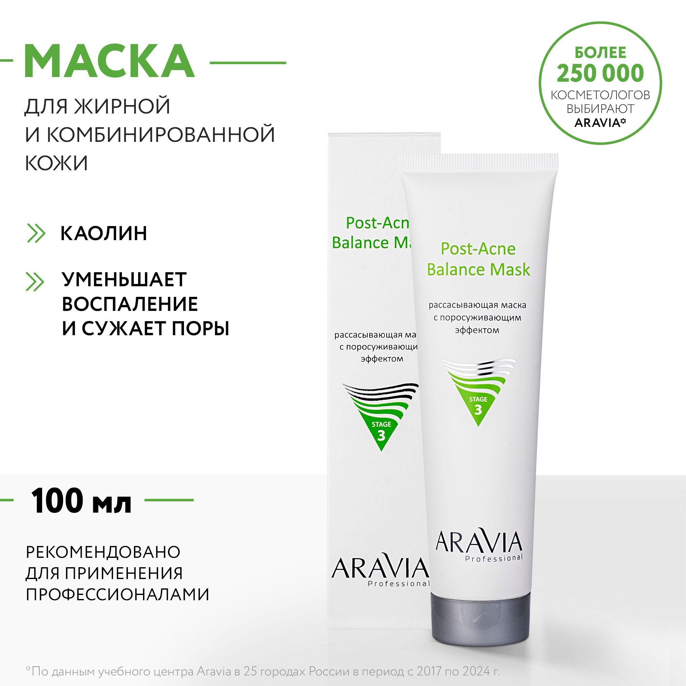 ARAVIA Professional Рассасывающая маска с поросуживающим эффектом Post-Acne Balance Mask, 100 мл