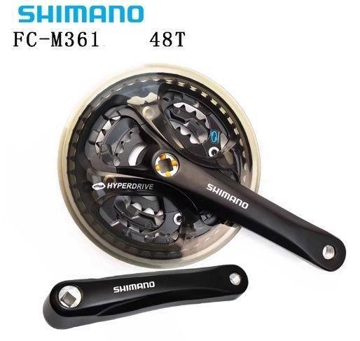 Система шатунов 6/7/8 скор. Shimano FC-M361 Acera, 48-38-28T, 170 мм, кведрат