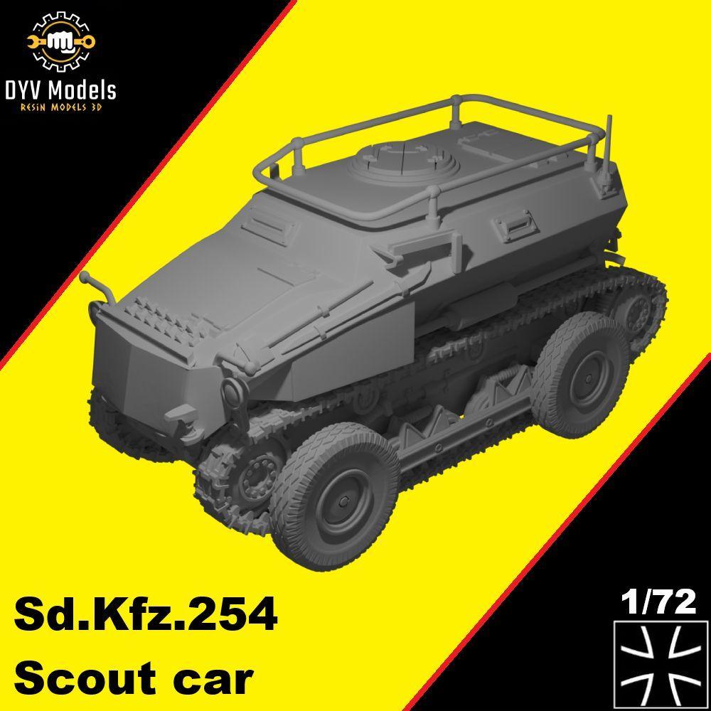 Сборная модель Sd. Kfz. 254 Scout car в 72 масштабе