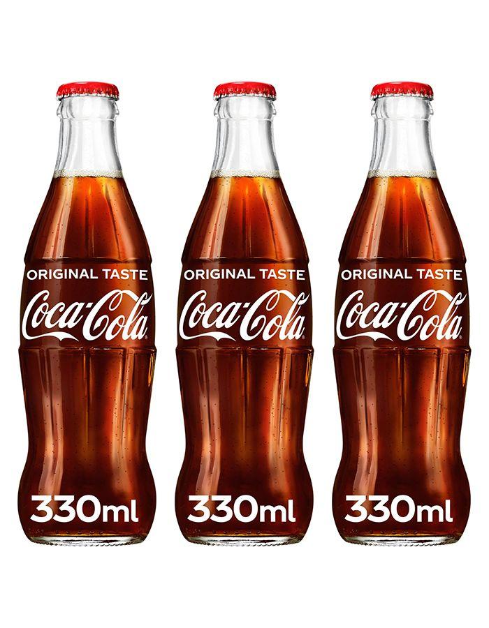 Газированный напиток Coca-Cola Classic стекло, 3 шт x 330 мл, Грузия