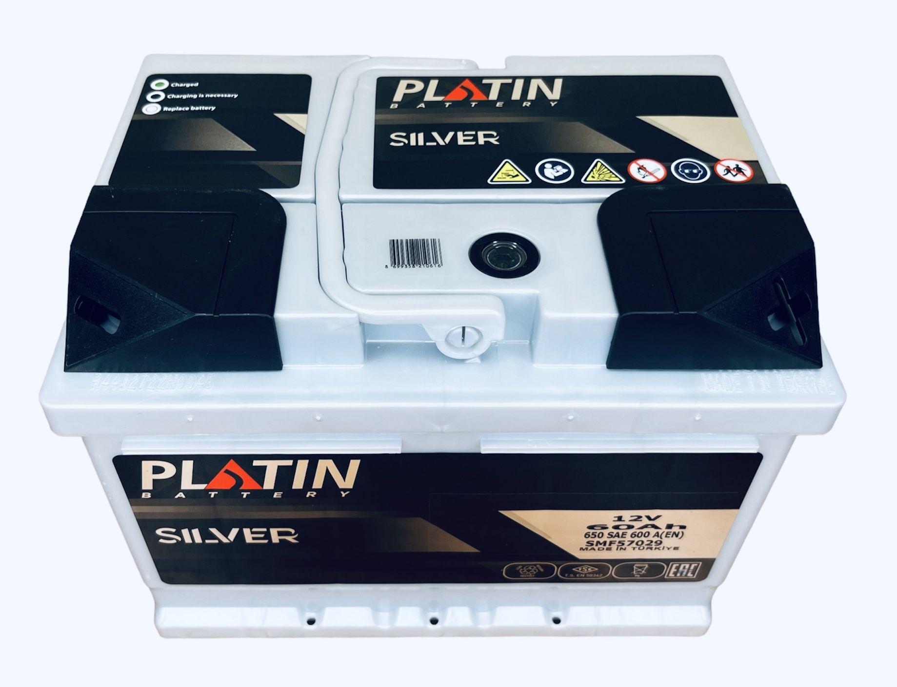 Аккумулятор автомобильный Platin Silver 60 Ач 600 A о.п. SMF L2B 242х175х175