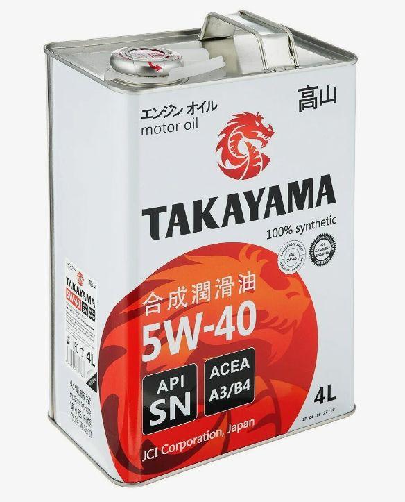 TAKAYAMA Sae 5W-40 Масло моторное, Синтетическое, 4 л