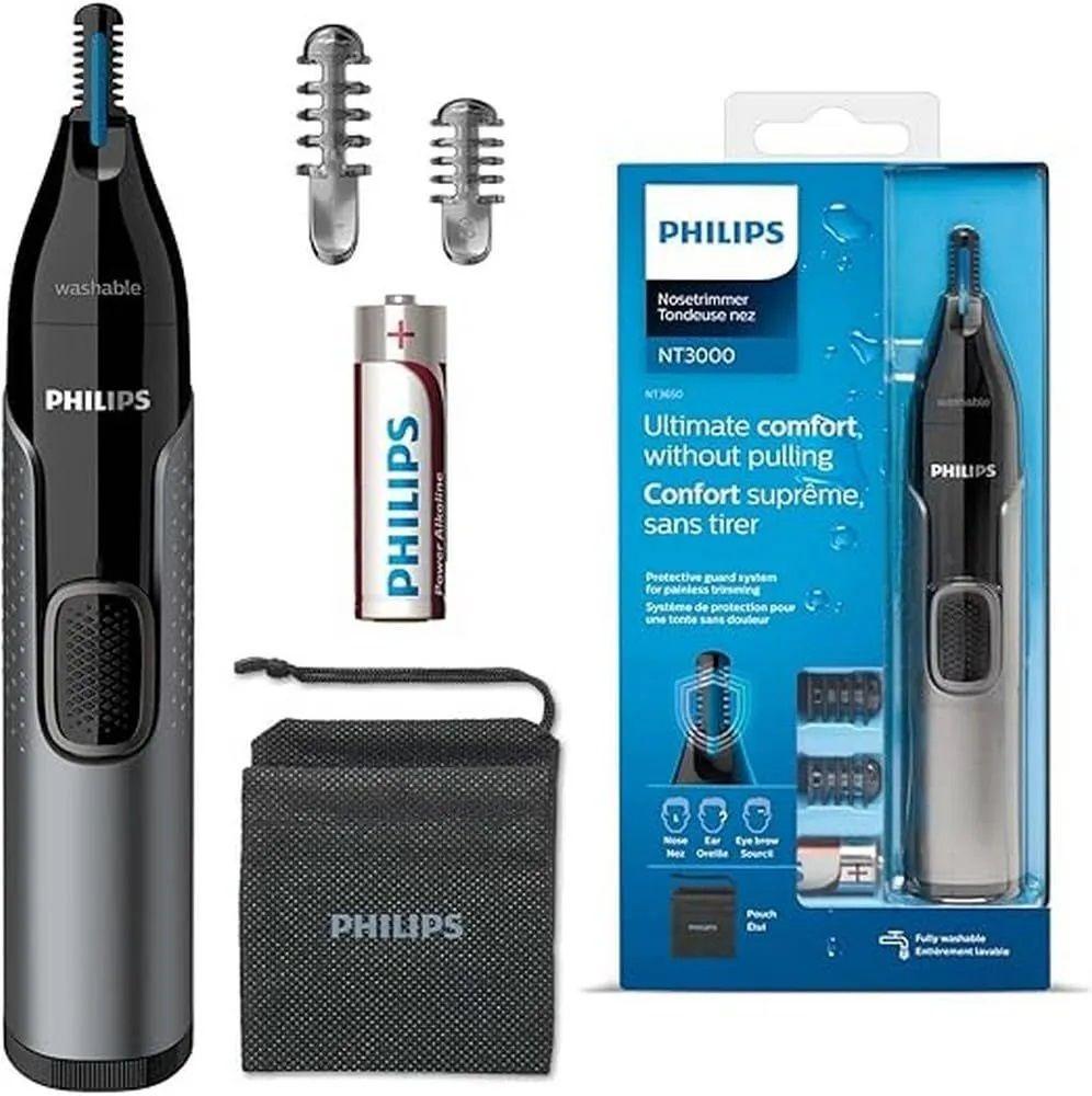 Philips Триммер для носа и ушей NT3650/16, кол-во насадок 2