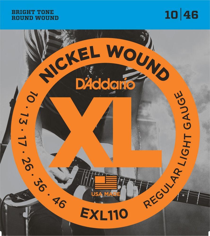 Струны для электрогитары D'Addario EXL110 6 струн 10-46