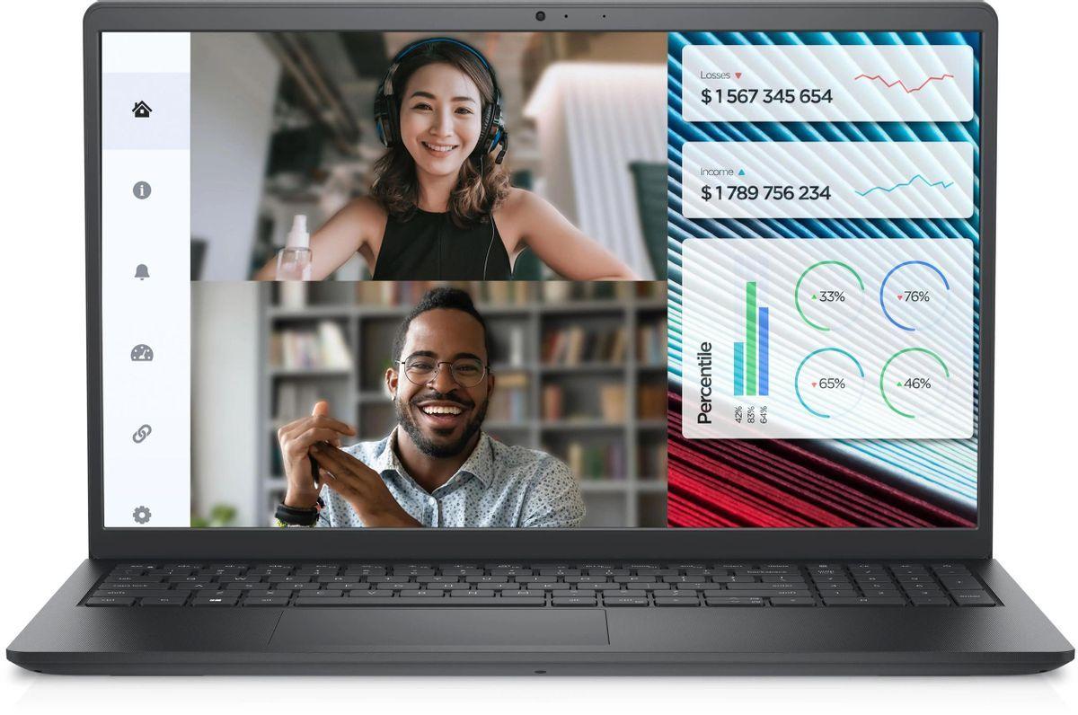 Dell Vostro 3520 (Windows 11 Pro) Ноутбук 15.6", Intel Core i3 1215U, RAM 8 ГБ, SSD 512 ГБ, Intel UHD Graphics, Windows Pro, (3520), черный, Русская раскладка