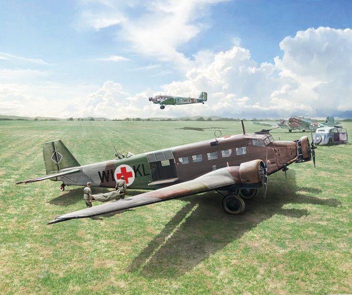 102 Italeri Самолет Junkers JU 52/3m 1/72