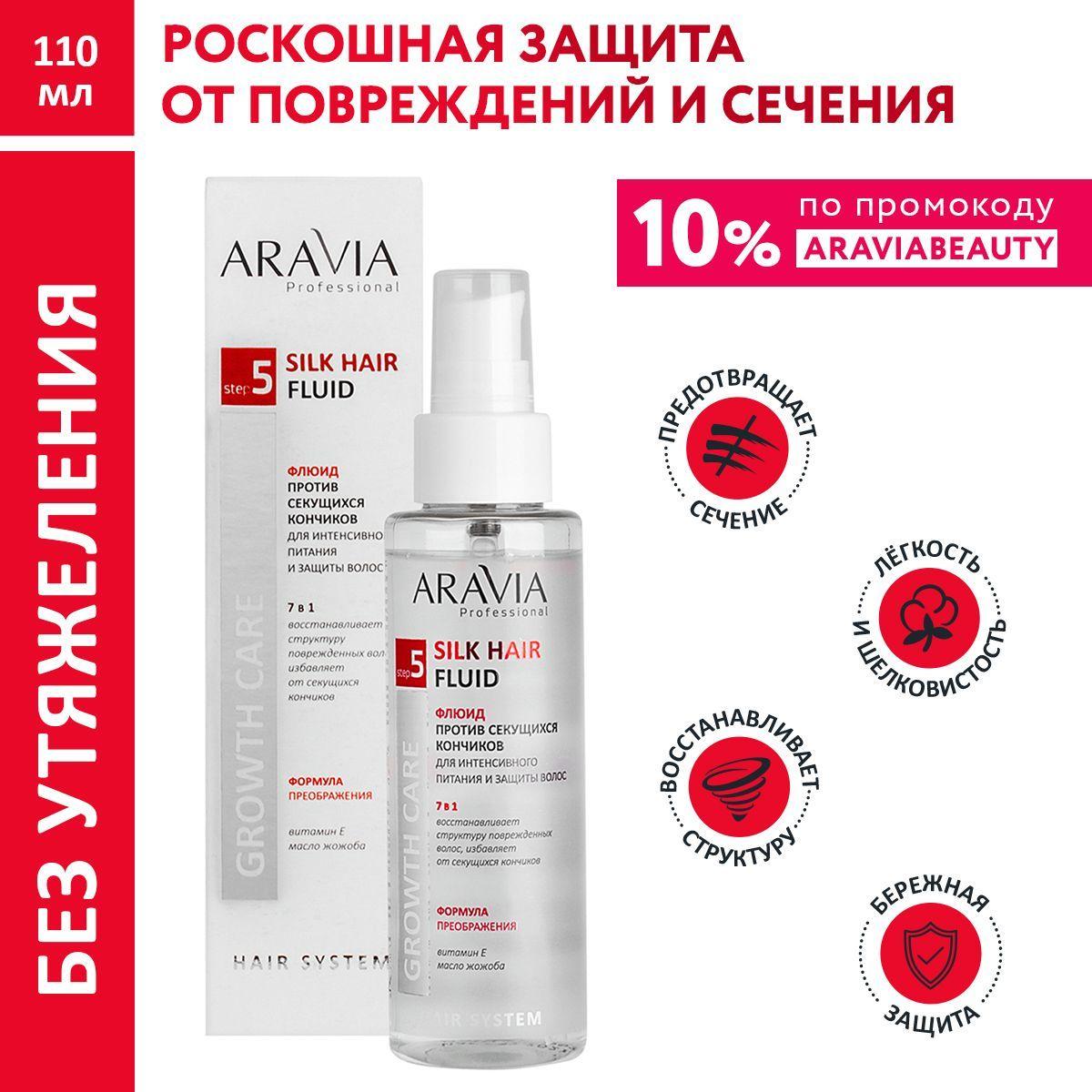 ARAVIA Professional Флюид против секущихся кончиков для интенсивного питания и защиты волос Silk Hair Fluid, 110 мл