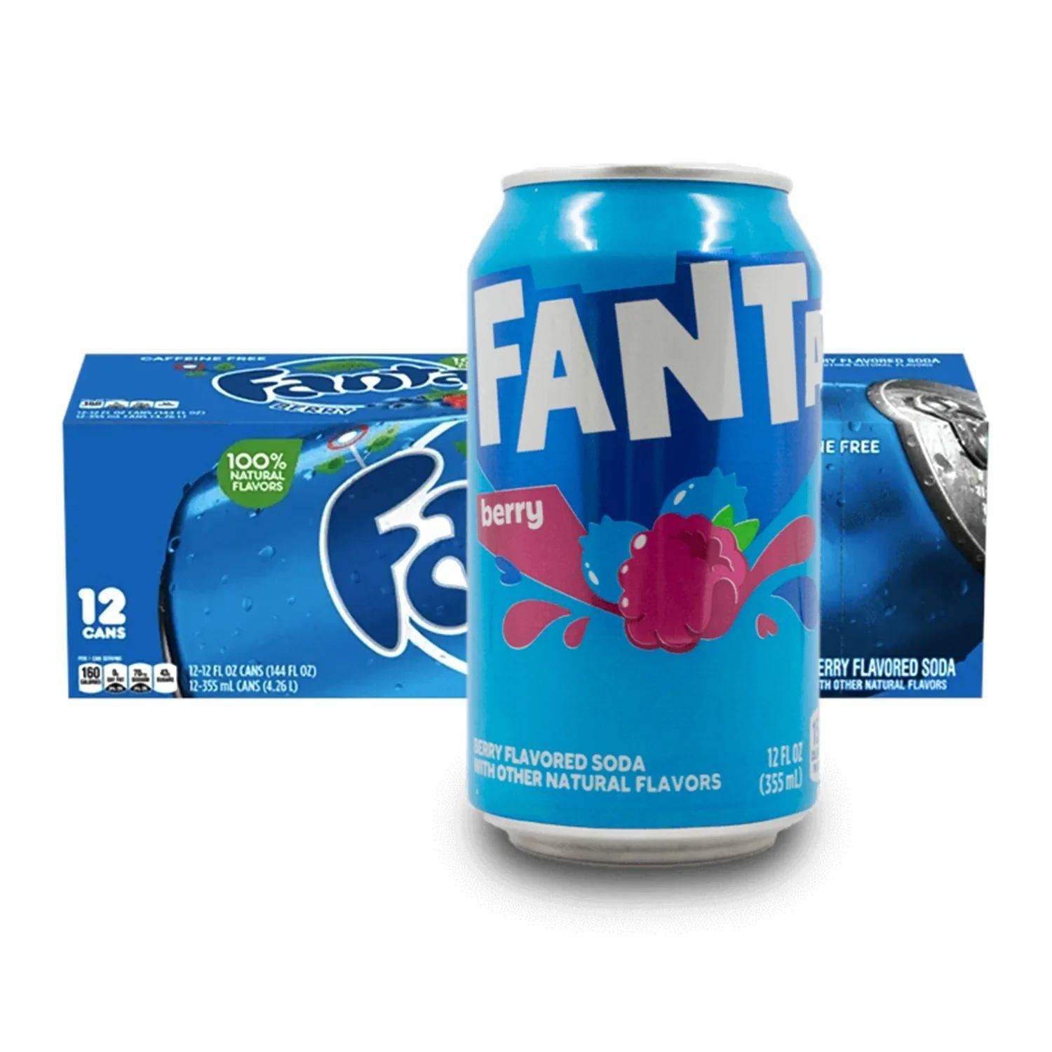 Газированный напиток Fanta Berry (Фанта лесные ягоды), США, 355 мл 12 банок