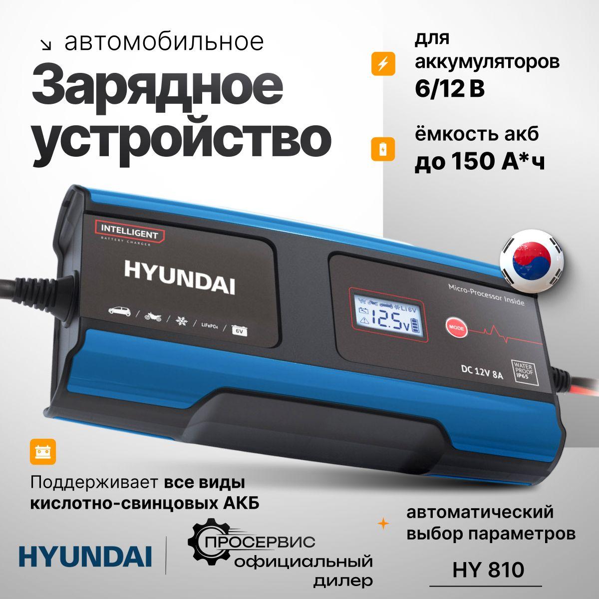 Авто зарядное устройство Hyundai НY 810 (для АКБ 6/12 В, 150 Ач), зарядка для автомобильного аккумулятора