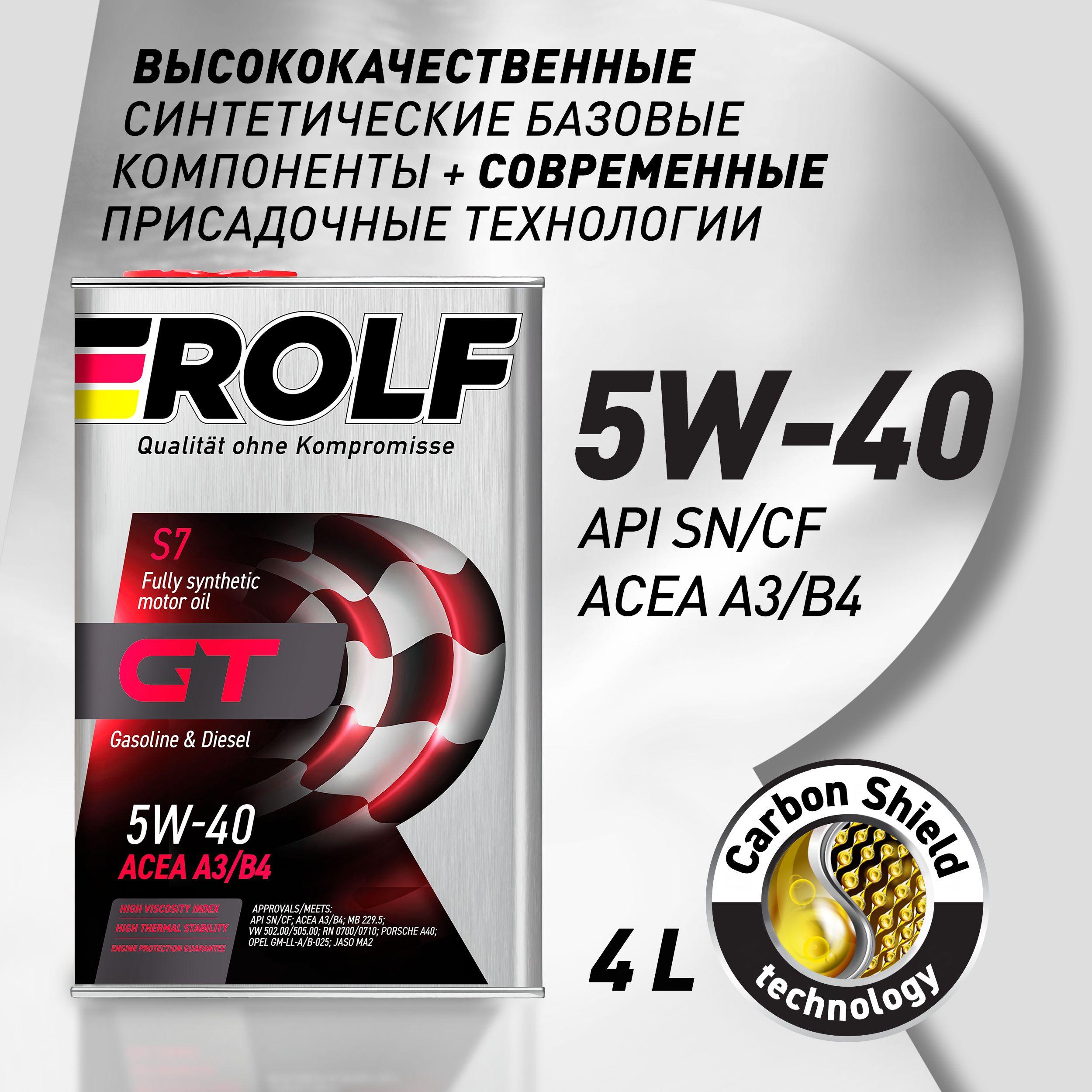 ROLF GT 5W-40 Масло моторное, Синтетическое, 4 л