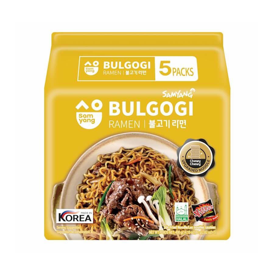 Рамен BULGOGI со вкусом говядины Бульгоги 5 шт. 80 г. Samyang Корея Лапша быстрого приготовления