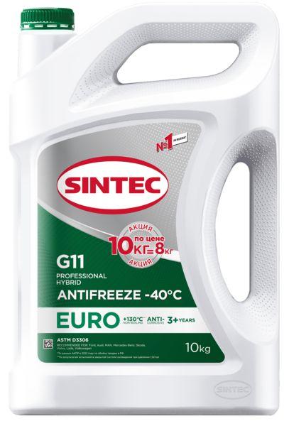 Антифриз Sintec EURO G11 -40С зелёный 10кг.