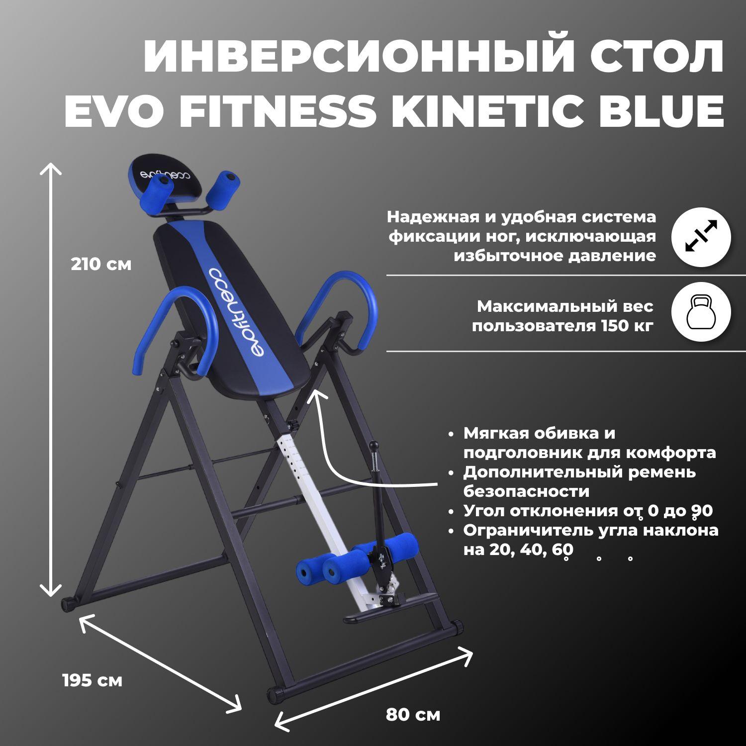 Инверсионный стол EVO FITNESS Kinetic blue