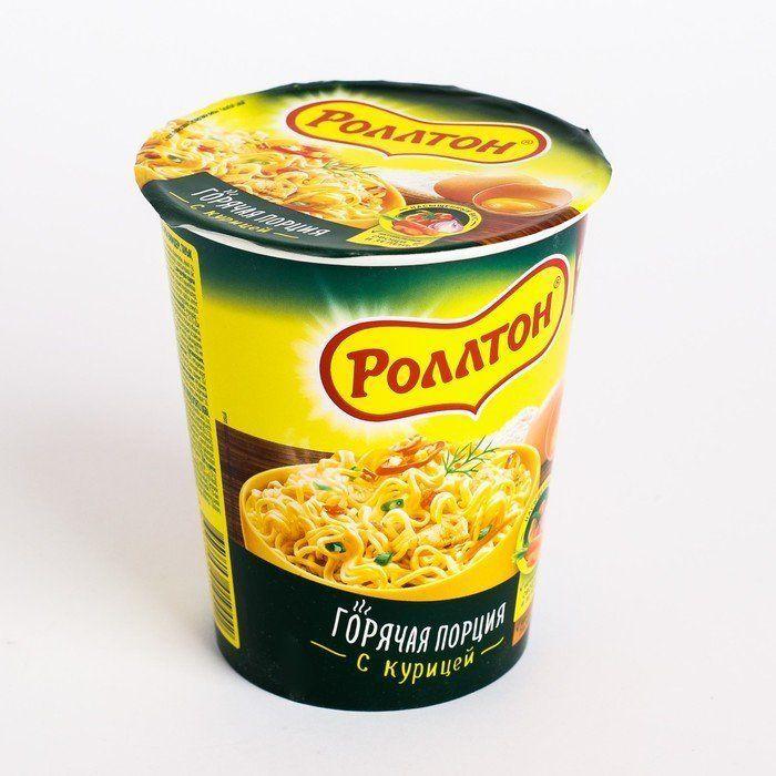 Лапша в стакане "Роллтон" с курицей 70г. 24 шт.