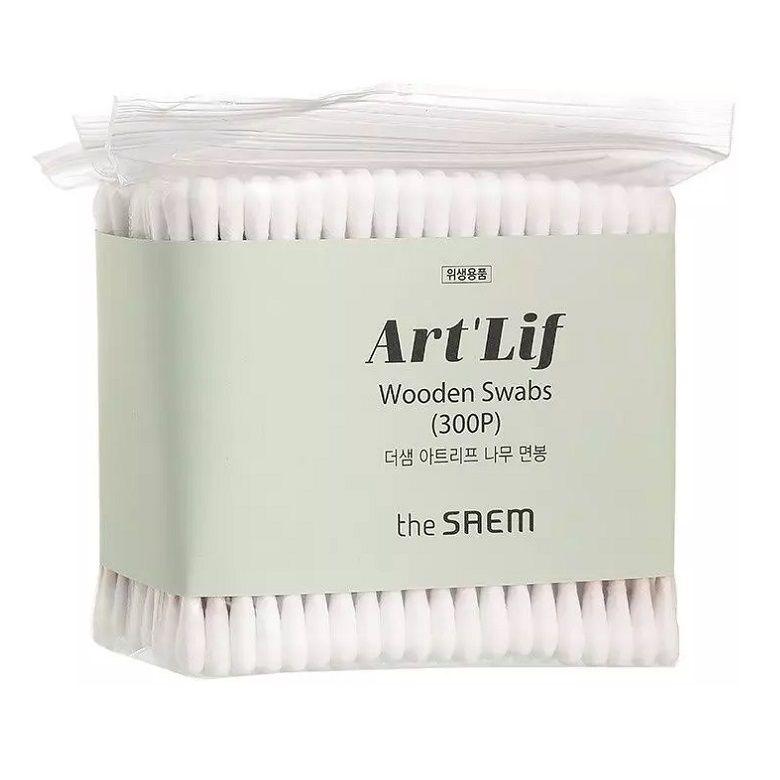 The Saem Art'Lif Wooden Swabs деревянные ватные палочки (300шт.)