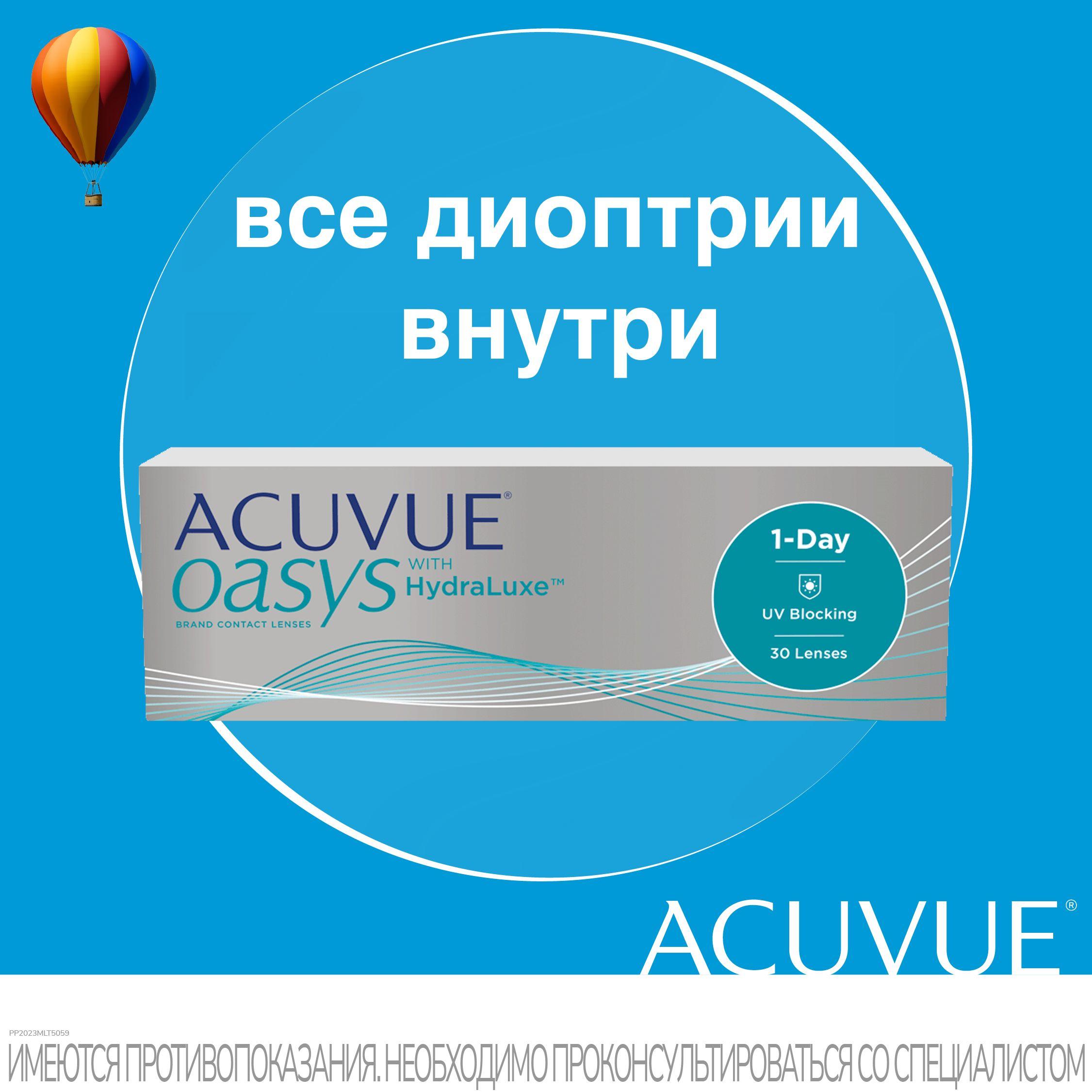 Контактные линзы для глаз однодневные Acuvue Oasys 1-Day 30 шт 8.5 -2.50