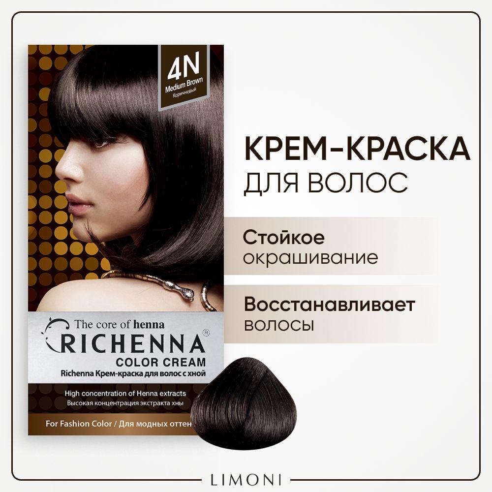 RICHENNA Краска для волос без аммиака с экстрактом хны, Корея, Brown