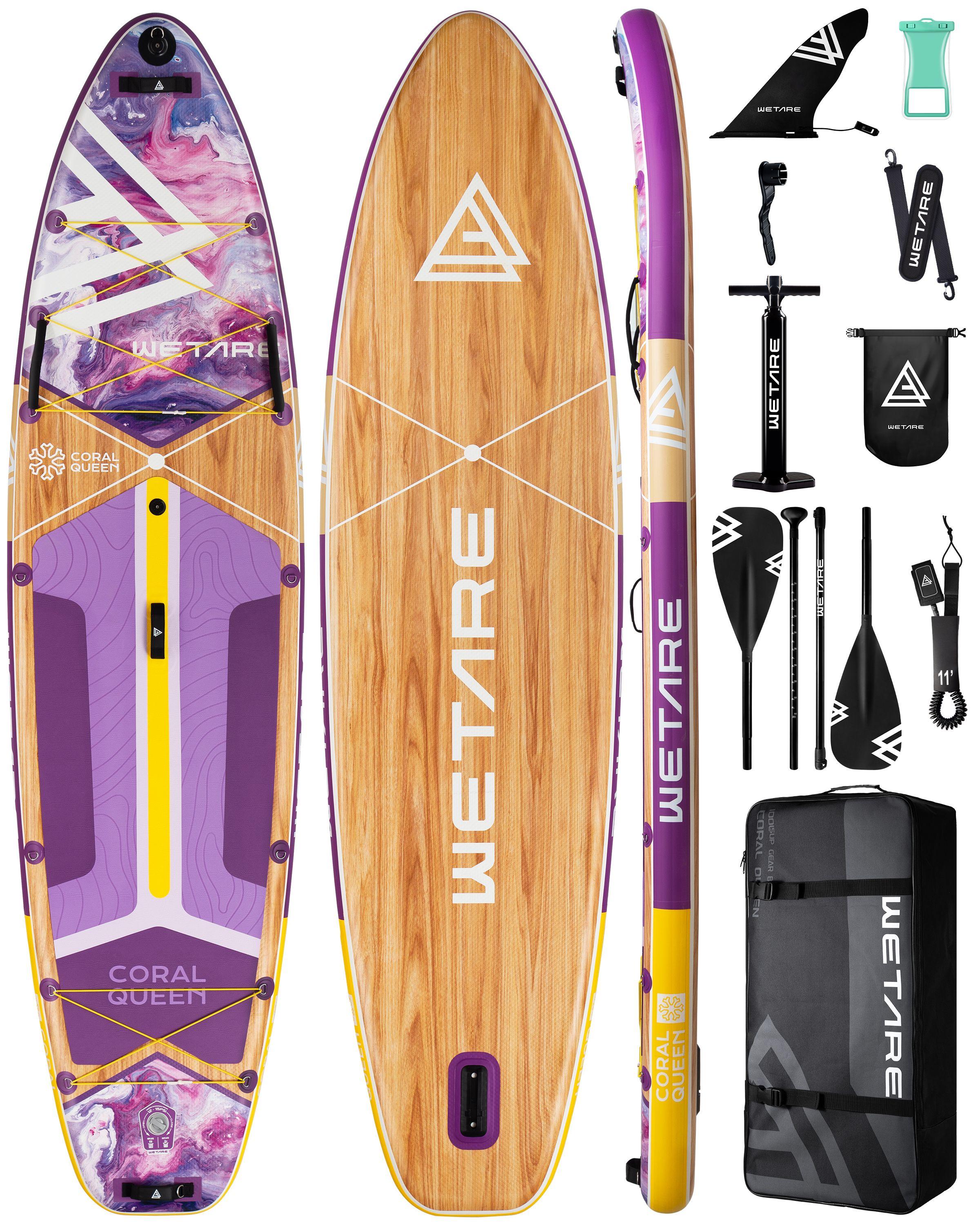 Надувная SUP-доска WETARE Coral Queen PURPLE 11'6" 350*88*15 см, Sup борд двухслойный