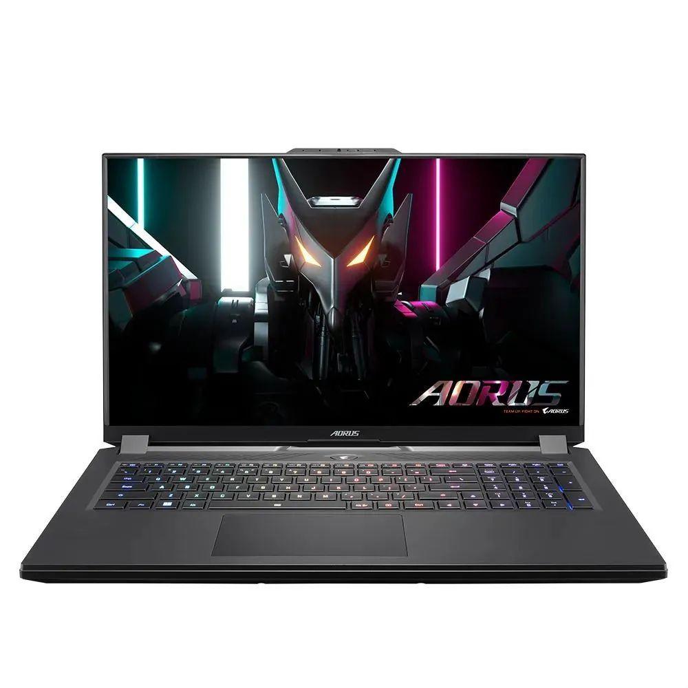 Gigabyte AORUS 17H BXF Игровой ноутбук 17.3", Intel Core i7-13700H, RAM 16 ГБ, SSD 1024 ГБ, NVIDIA GeForce RTX 4080 для ноутбуков (12 Гб), Windows Home, черный, Русская раскладка