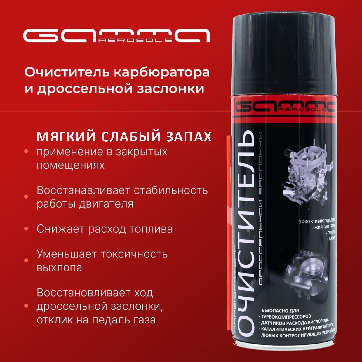 Очиститель карбюратора 450мл/360г и дроссельной заслонки Gamma Paint