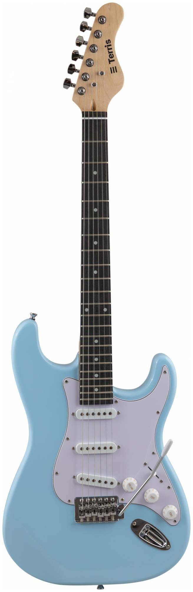 TERRIS TST-045 LB - электрогитара, Stratocaster, тополь, SSS, 1V, 2T, цвет голубой