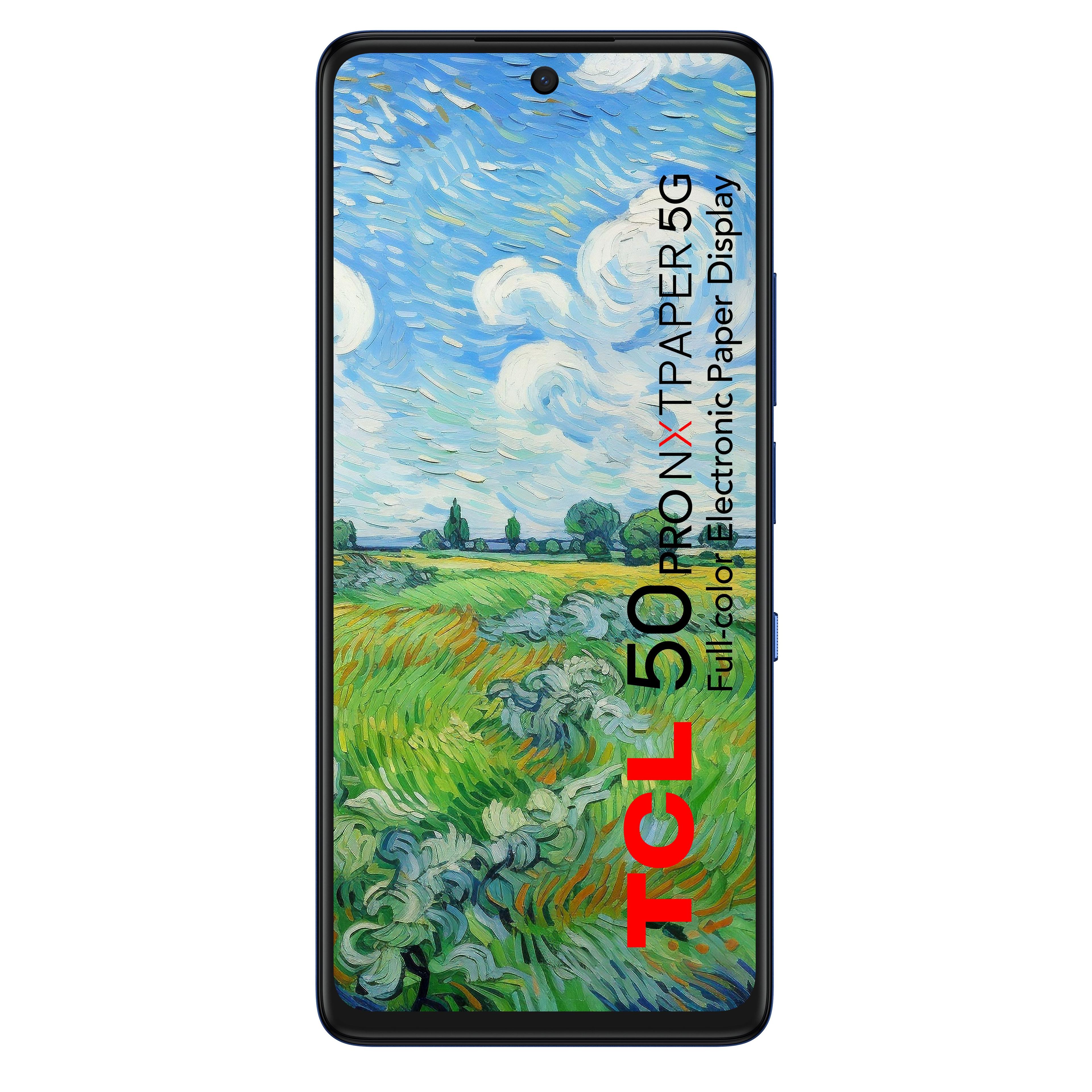 TCL Смартфон Смартфон TCL 50 PRO NXTPAPER 5G T803D (8GB+8GB (Расширение ОЗУ)/512GB) Midnight Blue (полуночный синий), защитный чехол, стилус, наушники в комплекте Global 8/512 ГБ, синий