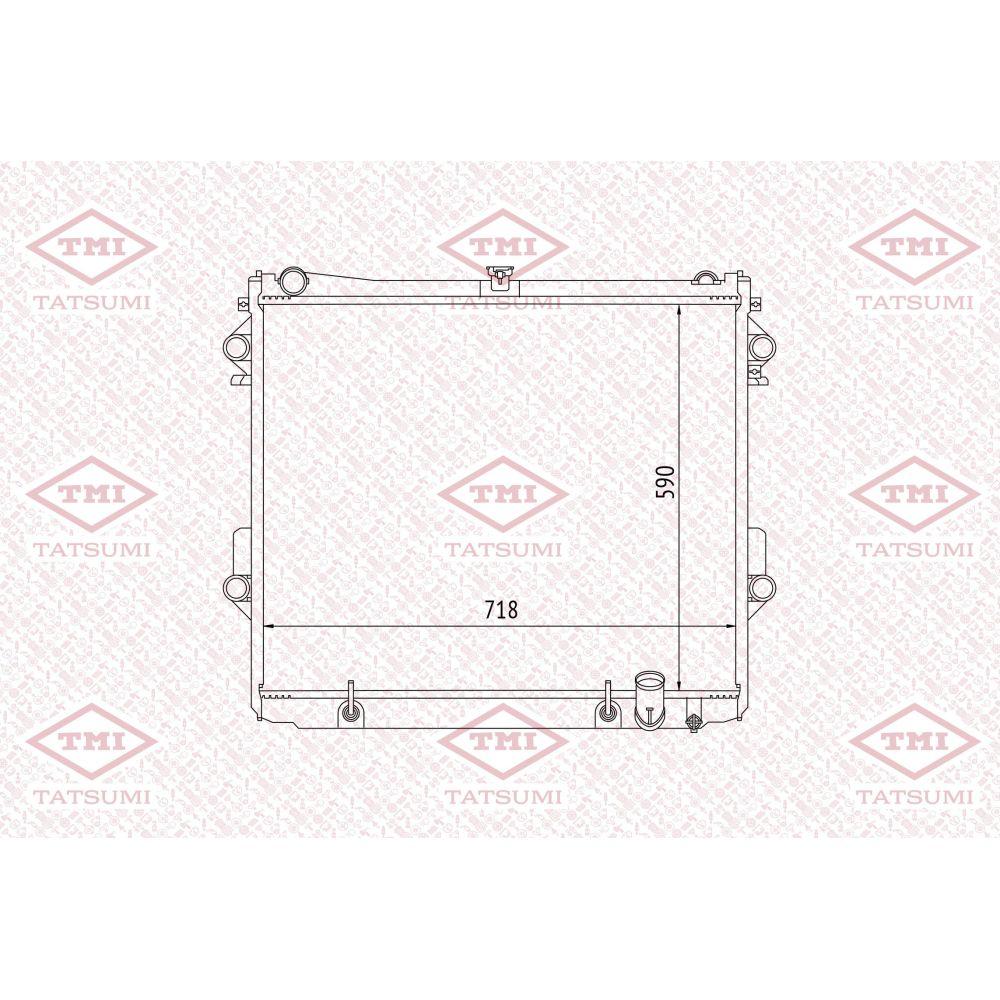 Радиатор TATSUMI TGA1121 TOYOTA Land Cruiser 07->Lexus LX 07-> TATSUMI TGA1121