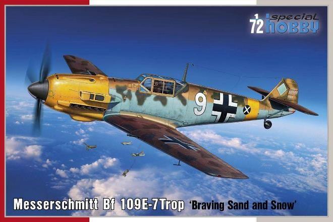 72462 Special Hobby Самолет Messerschmitt Bf 109E-7 Trop Braving Sand and Snow 1/72