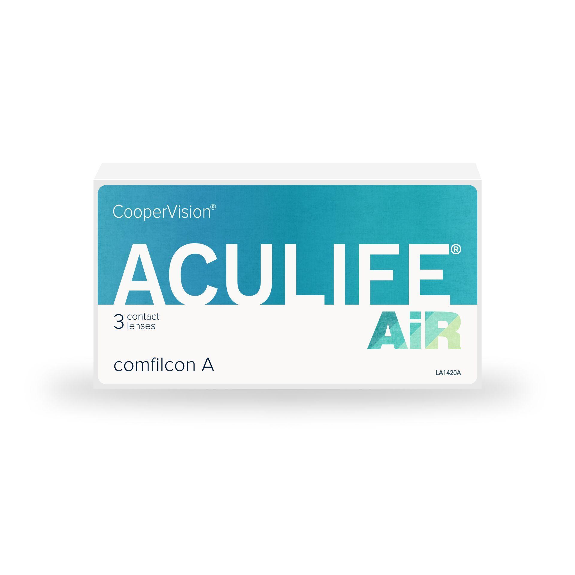 Контактные линзы Aculife AIR (3 штуки) -5.25 ежемесячные силикон-гидрогелевые асферические