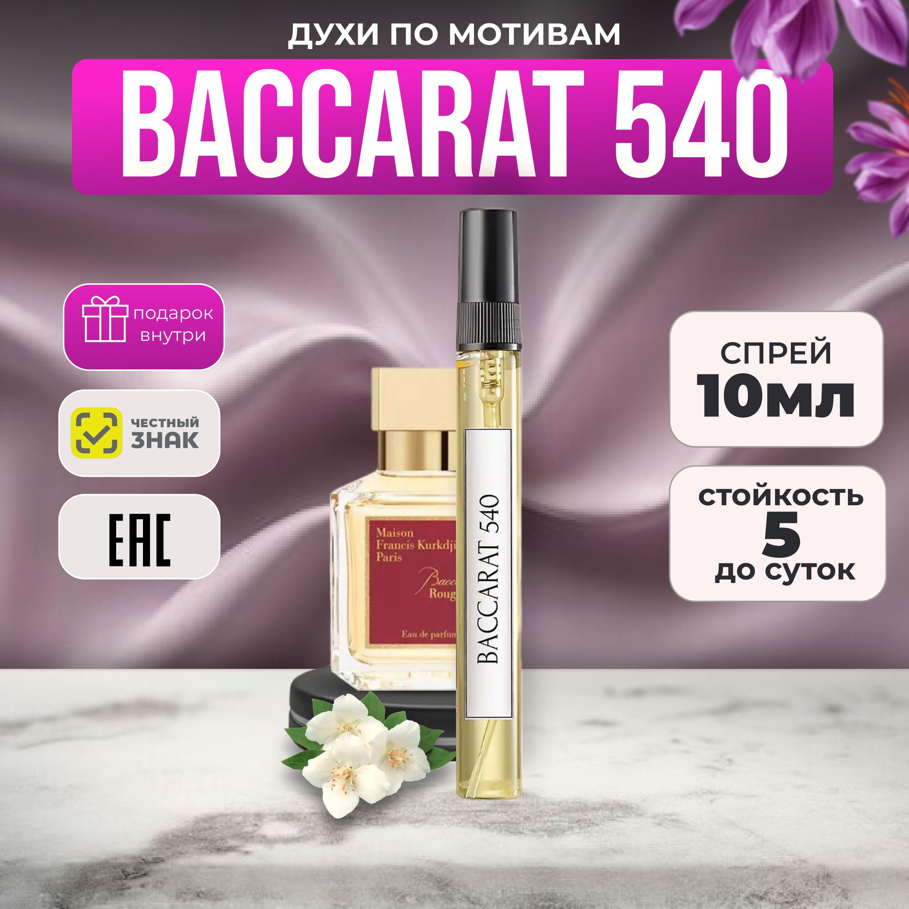 Духи женские сладкие древесные Baccarat Rouge 540 Бакарат 10 мл