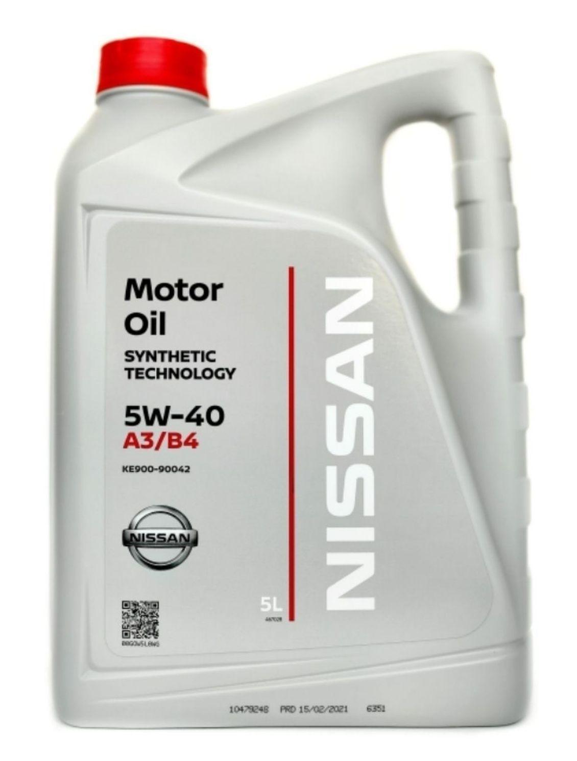 Maslo Nissan Motor Oil 5W-40 Масло моторное, Синтетическое, 5 л