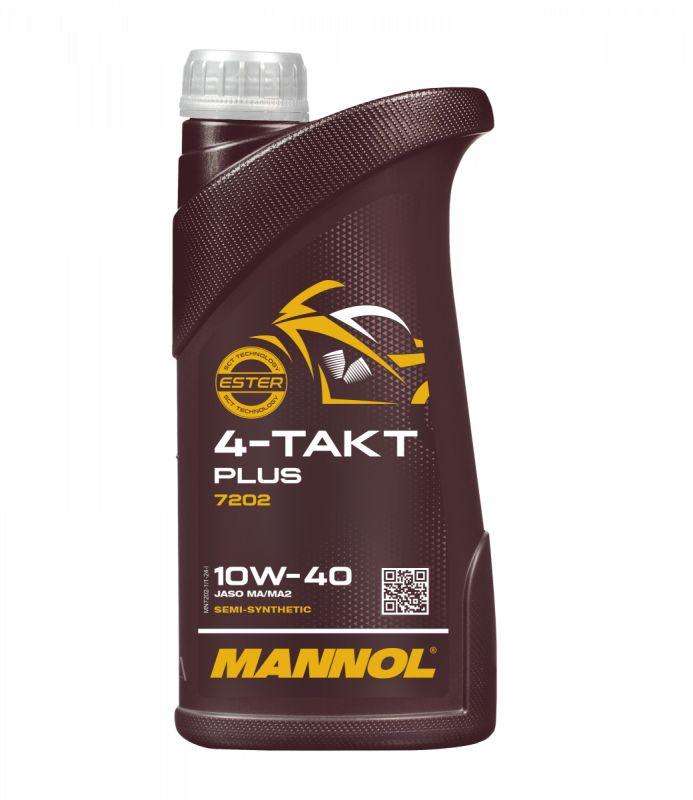 MANNOL 4-TAKT PLUS 10W-40 Масло моторное, Полусинтетическое, 1 л