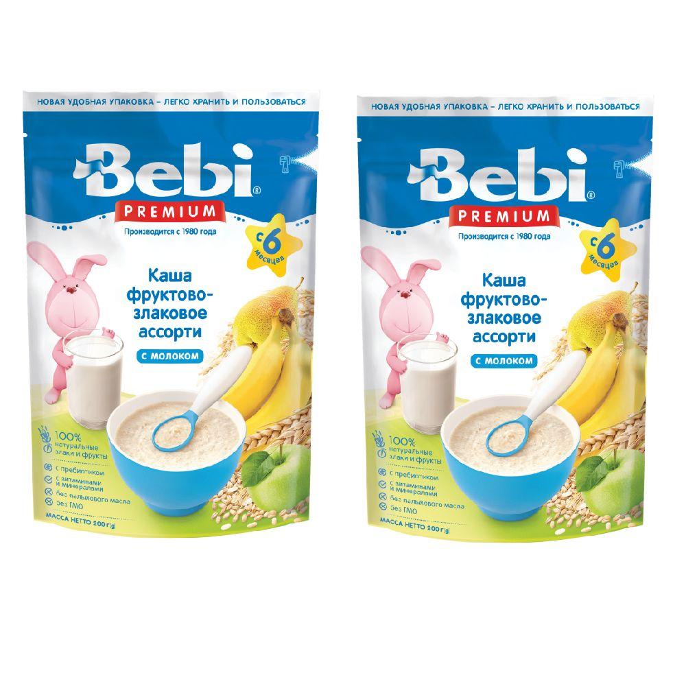 Каша Bebi Premium фруктово-злаковое ассорти, 2шт